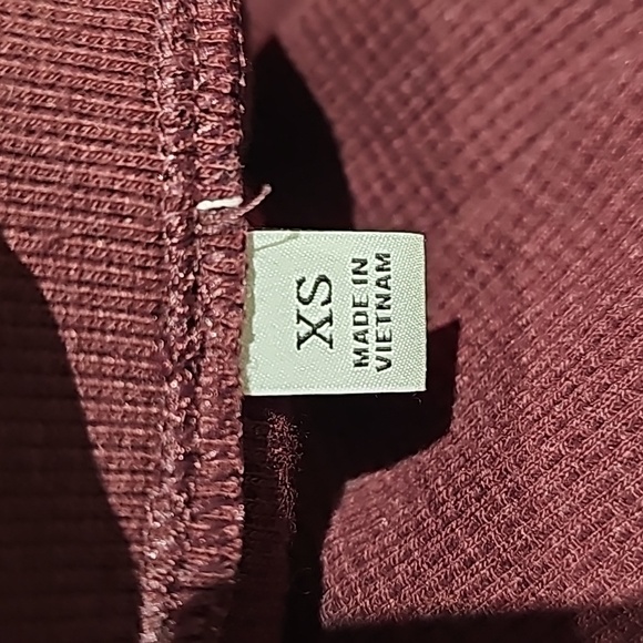 Aritzia Sunday Best Baby Waffle Pants Flare Burgundy Size XS - Picture 10 of 10